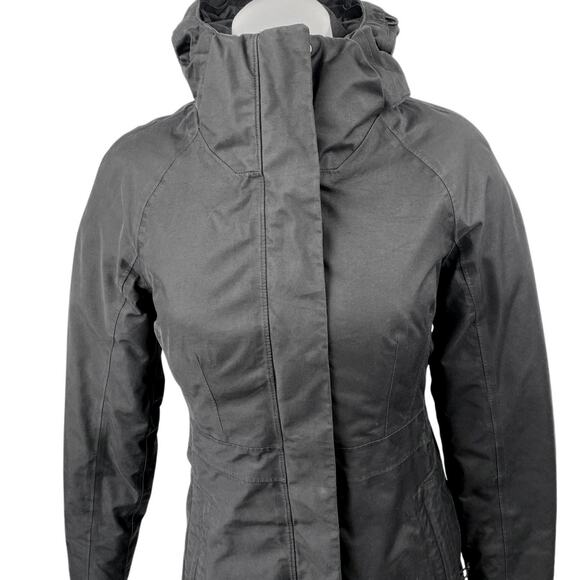 The North Face Black Long Sleeve Hooded Hoodie Trench Parka Coat Jacket Size XS - Picture 4 of 7